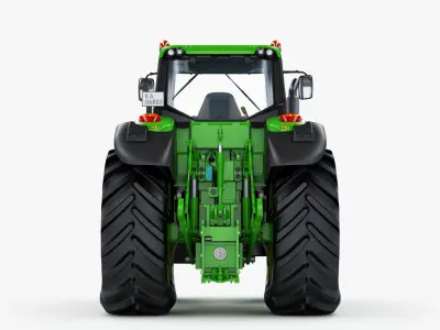 Farm Tractor John Deere 6195M 3D model