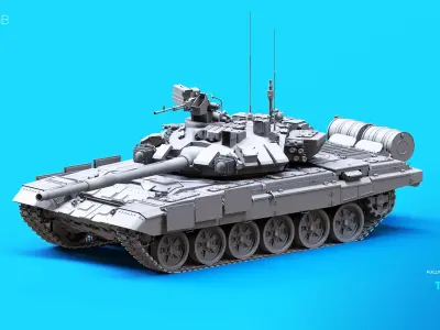 Tank T90 3D model purchase