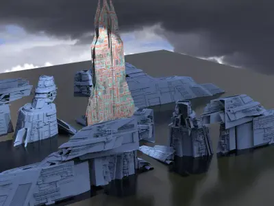 Stargate Pyramid Temple 3D model
