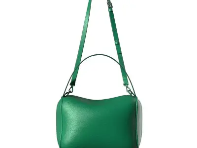 Green Leather Tote Bag 3D model