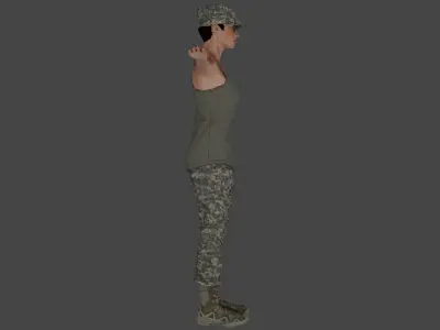 Rigged Soldier 09 3D model