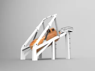 Lifeboats launcher 3D print model