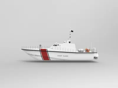 Coastguard 30 meter fast patrol craft 3D model