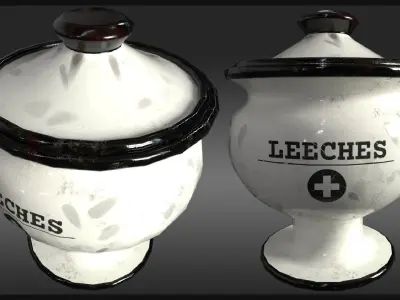 Plague Doctor Medicine Bottles Low-poly 3D model