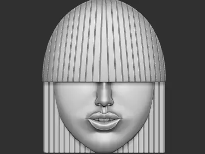 face wall art decor 2 3D print model