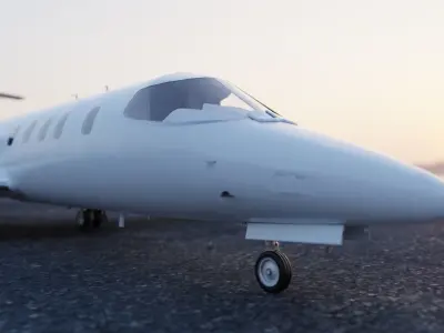 Learjet 35 Low-poly 3D model