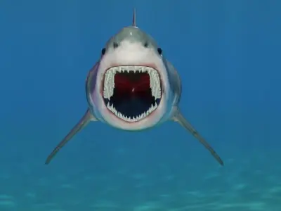 White Shark Low-poly 3D model