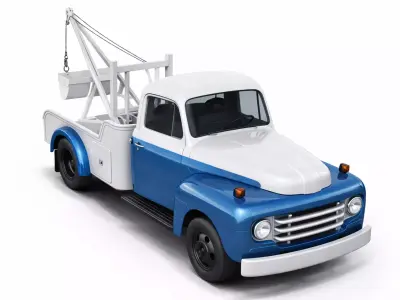 Generic Early Vintage Tow Pickup Truck Classic Recovery Vehcl 01 3D model