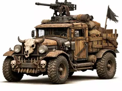 Elite Outlaw Battle Truck  Model Low-poly 3D model