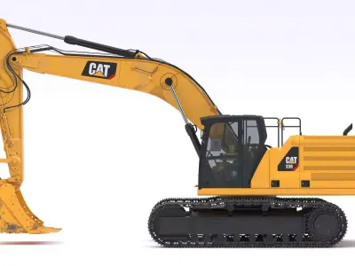 CAT Large Excavator 336 Dirty 3D model