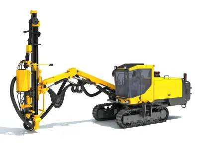 Mining Drill Rig Equipment Collection  3D Model Pack