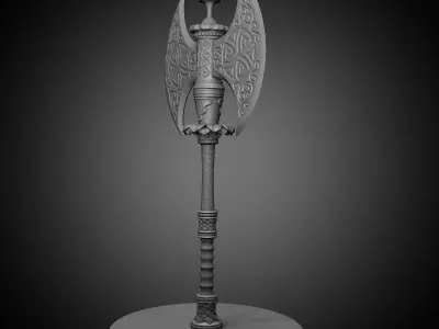 Antique axe STL 3D print model
