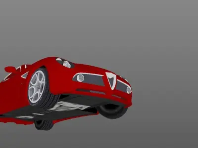 Asphalt Car alfaromeo competizione free 3d model Free 3D model