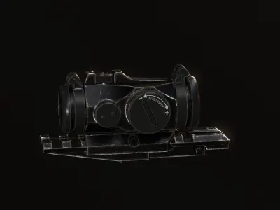 Micro Red Dot Scope Low-poly 3D model