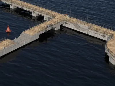 Marina for boats  2022 3D model