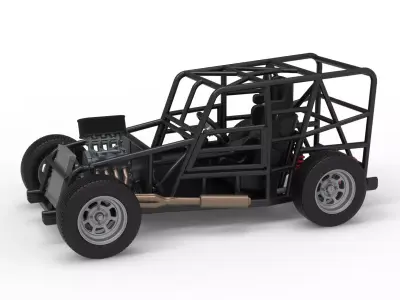 Dwarf car Base Scale 1 to 25 3D print model