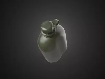 Military - Army Green Canteen Low-poly 3D model