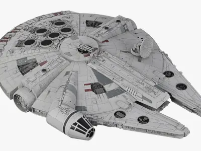 Millennium Falcon  Low-poly 3D model