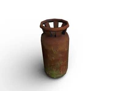 Rusted Gas Cylinder Low-poly 3D model