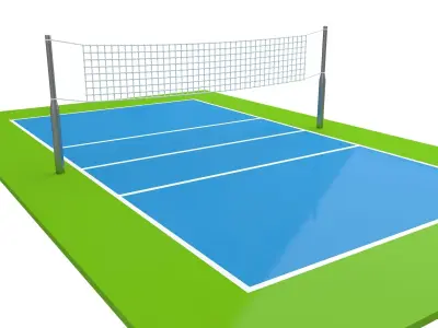 Volleyball Court Collection 3D model