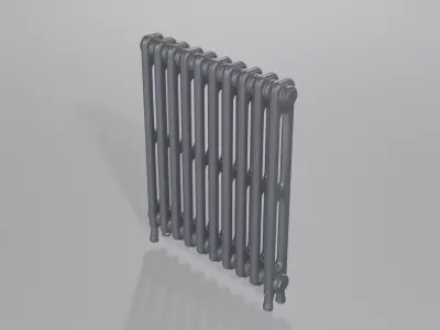 Classic Cast Iron Radiator 2C10 Low-poly 3D model
