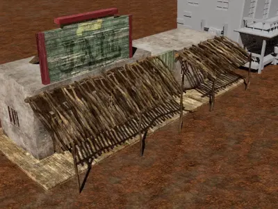 western Jail Low-poly 3D model