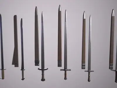 Sword pack Low-poly 3D model shop