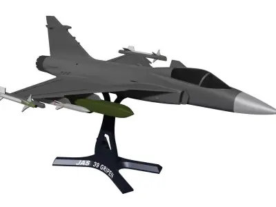 Saab JAS 39 Gripen FULL LOAD 3D print model