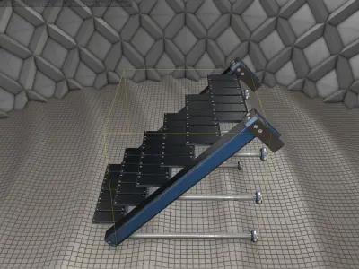 Sci-Fi Stairs - 13 - Blue Version Low-poly 3D model