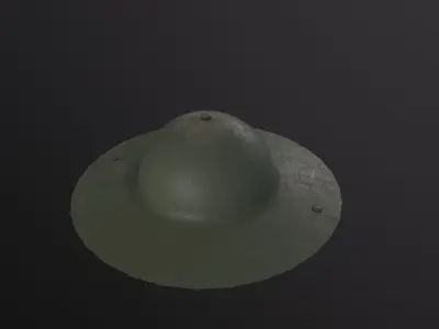 British WW1 Military Helmet 3D Model Low-poly 3D model