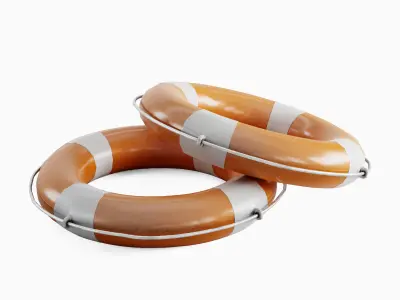 Lifebuoy 01 Low-poly 3D model