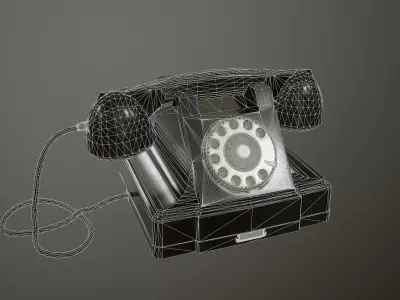 Old Phone Low-poly 3D model