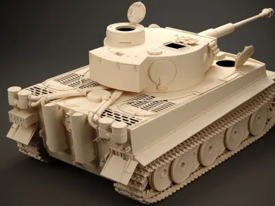 Tiger I tank 3D model purchase