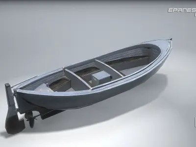 Boat 23 Low-poly 3D model