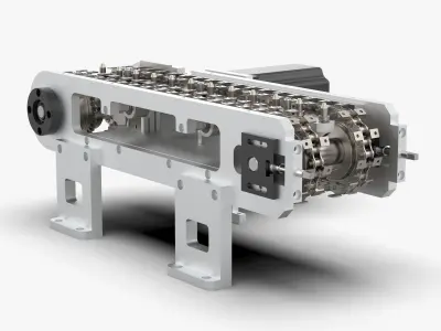 Small Chain Assembly Line 3D model