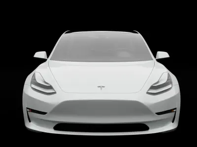 Tesla model 3 Realistic car 3D model