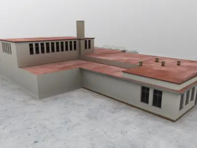 LKKV Old Terminal Low-poly 3D model