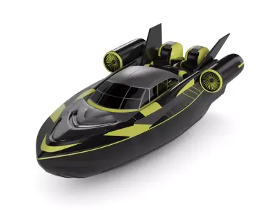 Airboat 3D model V2