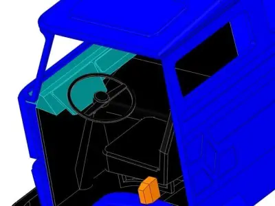 Alternative Star 28 cab for the WPL together with the interior  3D print model