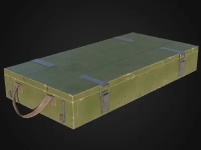 37mm WW1 Shell Box Low-poly 3D model