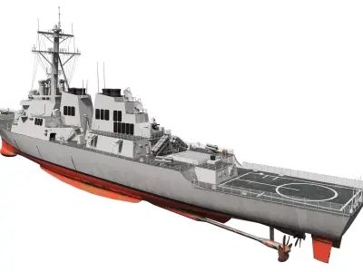 CombatShip Low-poly 3D model
