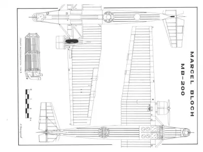 Bloch MB 200 3D model