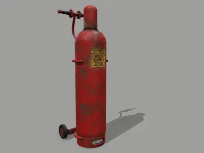 gas cylinder Low-poly 3D model 8