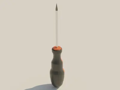 Screwdriver tool Low-poly 3D model