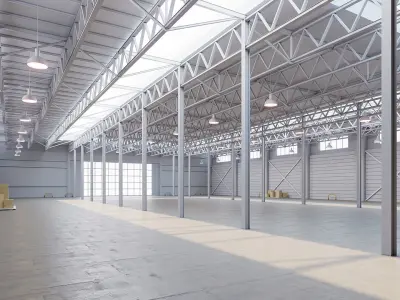 low poly warehouse 20 Low-poly 3D model