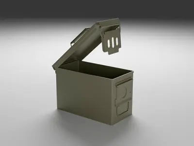 Ammo military Case for games and cg projects  Low-poly 3D model