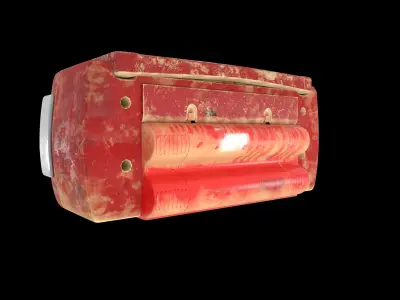 old radio cassette damged 3D model
