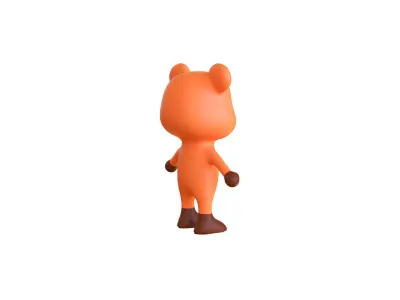 High-Quality 3D Cute Bear for Games Low-poly 3D model