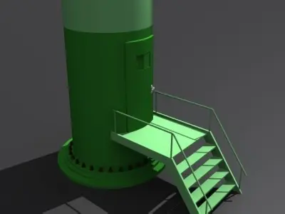 Wind Turbine 3D model by xpress3d