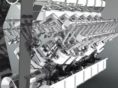 V12 engine Free 3D model by gabrielmurillo
